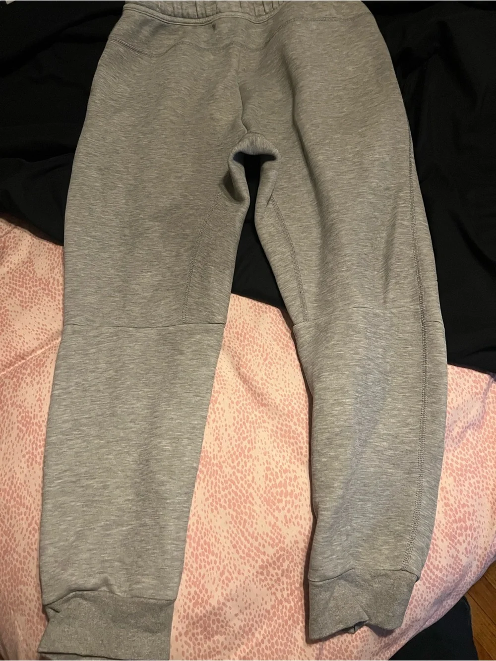 Nike Light Gray Full-Zip Hooded Jacket with Black Accents